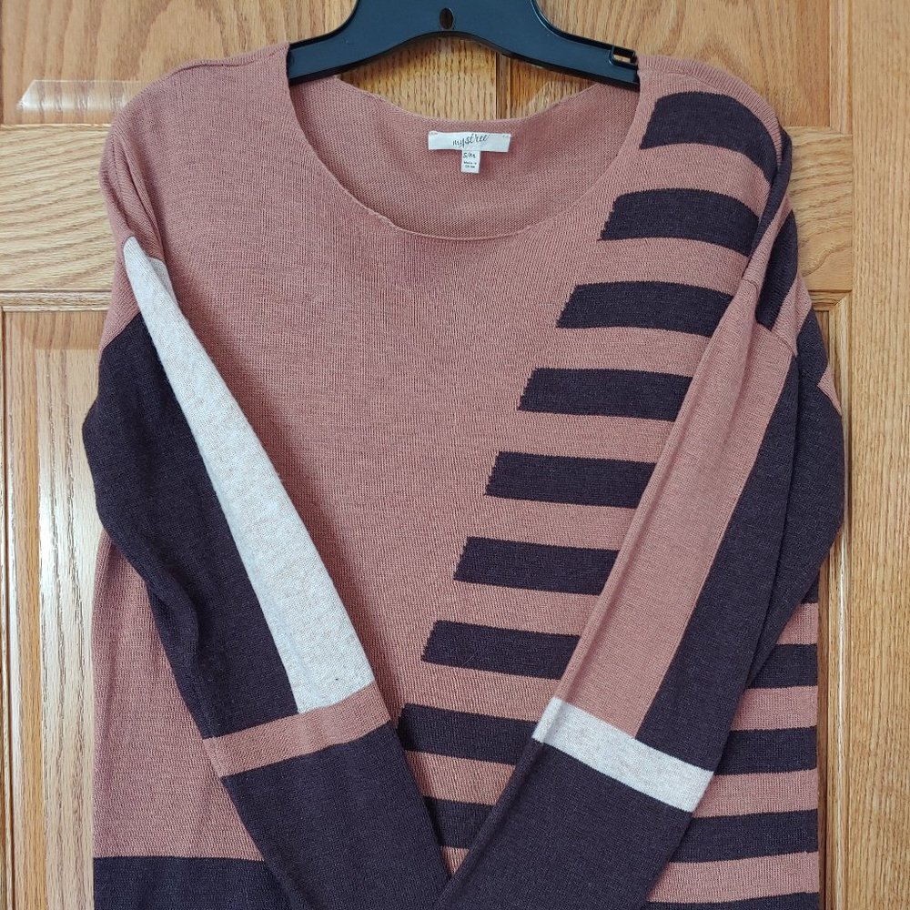 Mystree Rough Edge Block Sweater Size S/M